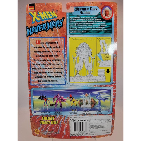 X-Men Water Wars Weather Fury Storm figure MOC VHTF 1997 ToyBiz 43263 - Picture 2 of 6